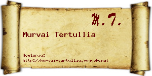 Murvai Tertullia névjegykártya